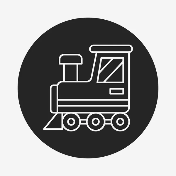 Baby speelgoed trein lijn pictogram — Stockvector