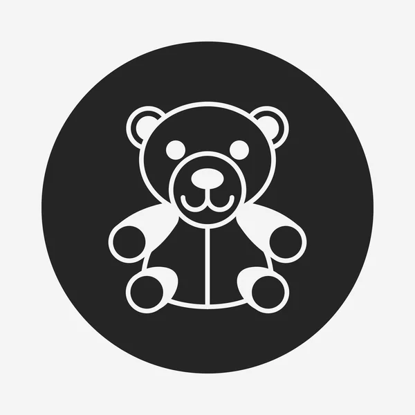 Bear doll icon — Stock Vector