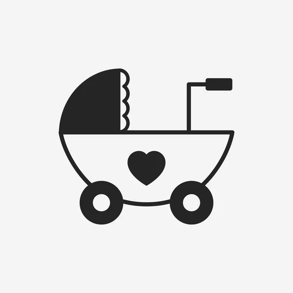 Barnvagn-ikonen — Stock vektor