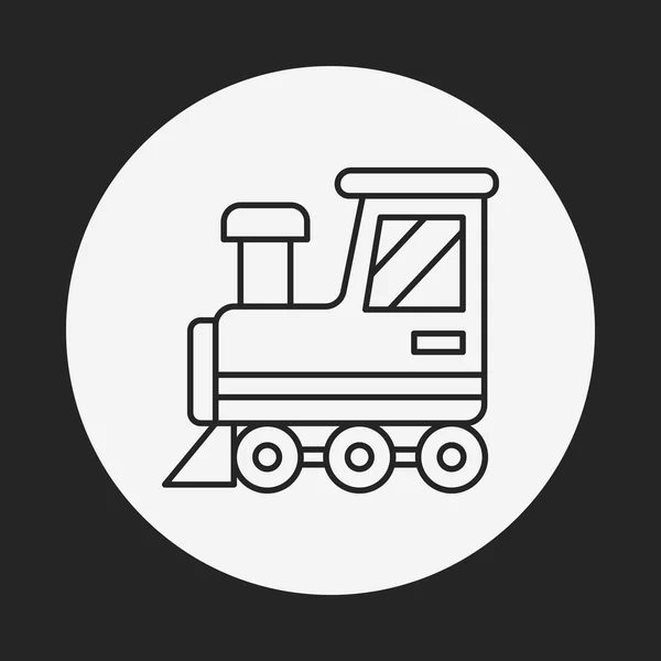 婴儿玩具火车线图标 — 图库矢量图片