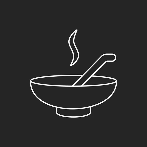 Значок линии супа — стоковый вектор