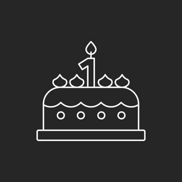 Cake line icon — Stock Vector
