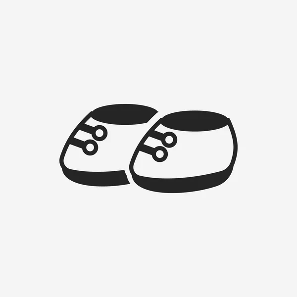 Baby skor ikonen — Stock vektor