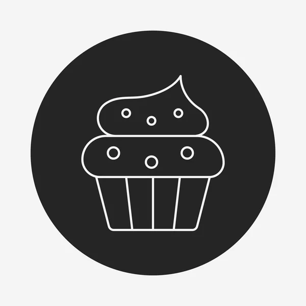 Cupcake line icon — Stock Vector