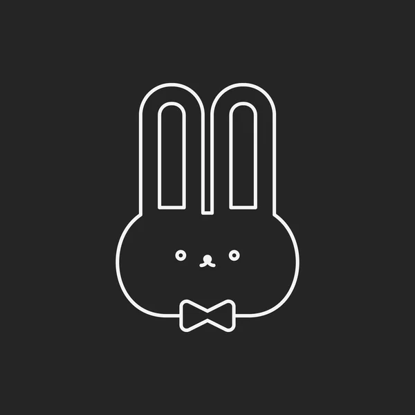 Tavşan bebek satırı simgesi — Stok Vektör