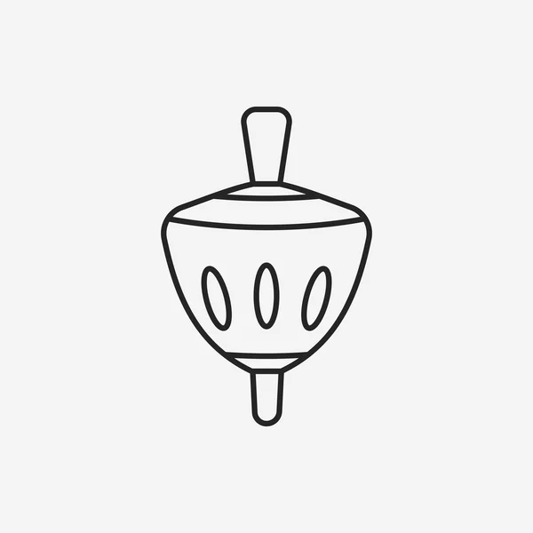 Icona della linea giroscopio giocattolo bambino — Vettoriale Stock