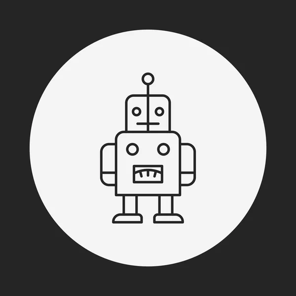 Baby toy robot line icon — Stock Vector