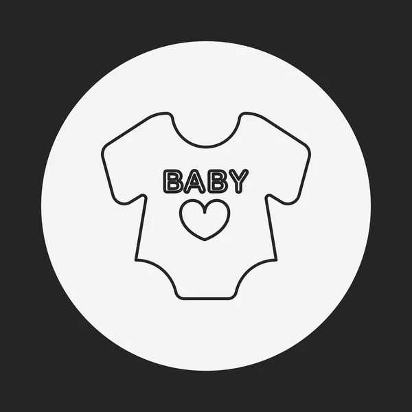 Baby kleding lijn pictogram — Stockvector