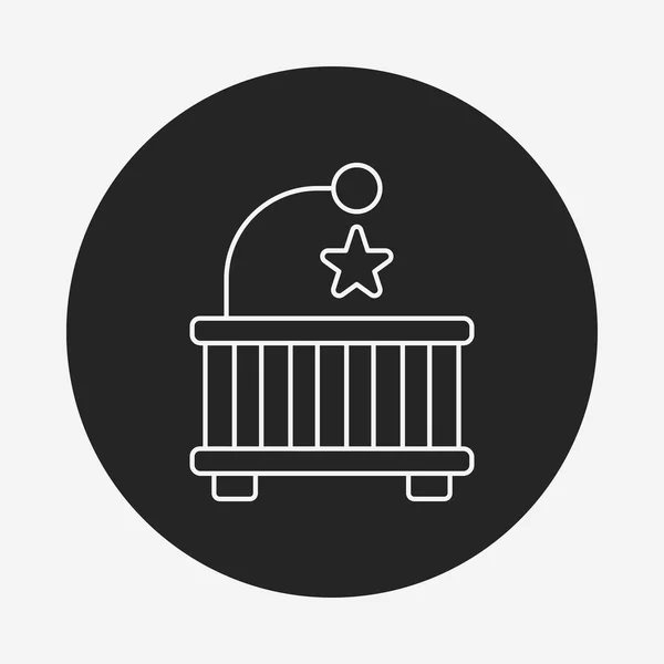 Baby säng ikon — Stock vektor