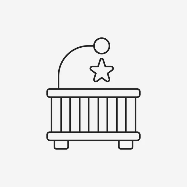 Baby säng ikon — Stock vektor