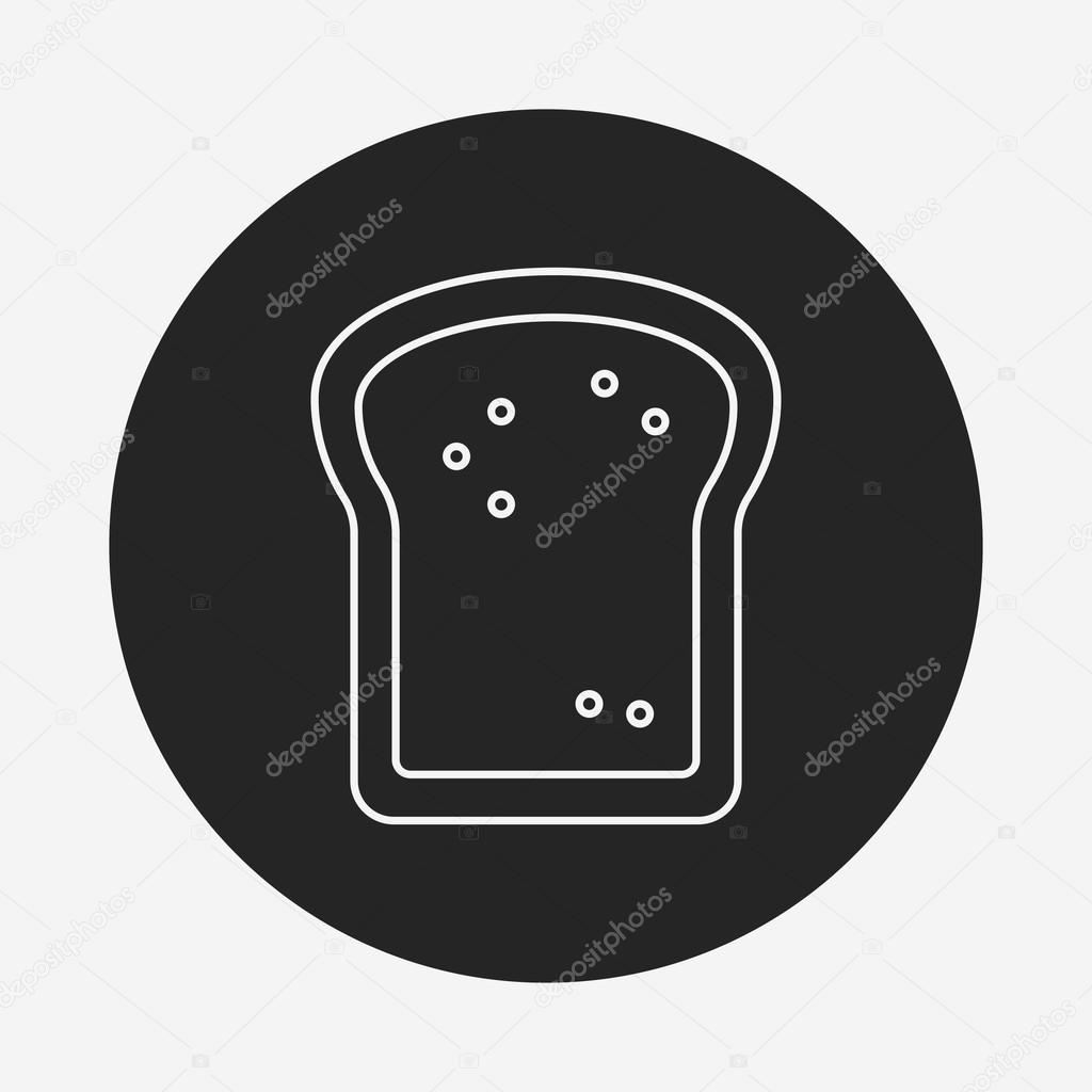 Bread toast line icon — Stock Vector © vectorchef 74181947