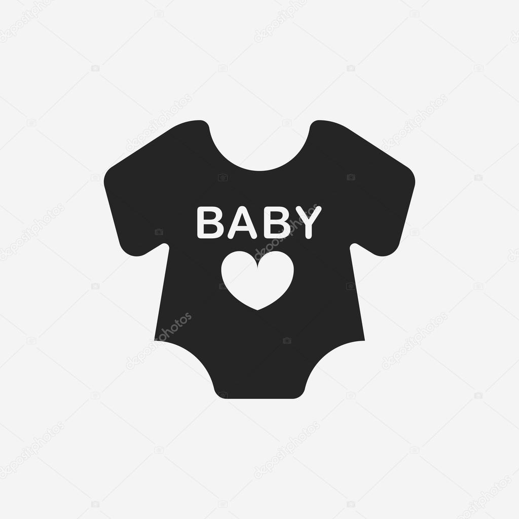 Vector Ropa De Bebe Blanco Y Negro Icono De Ropa De Bebé Vector De
