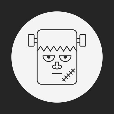 Halloween canavar satırı simgesi