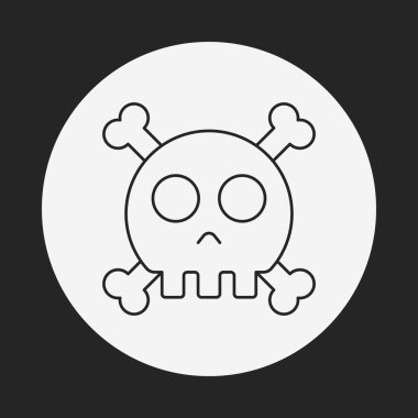 Cadılar Bayramı kafatası satırı simgesi