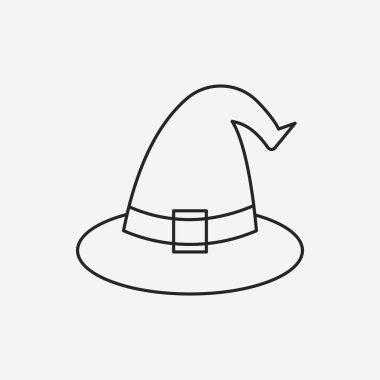 Halloween cadı şapka satırı simgesi