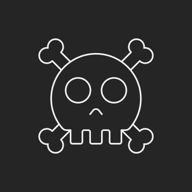 Cadılar Bayramı kafatası satırı simgesi