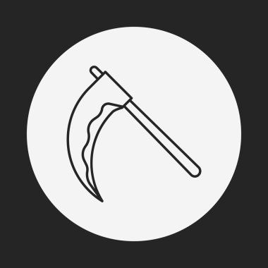 Cadılar Bayramı tırpan satırı simgesi