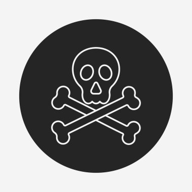 Cadılar Bayramı kafatası satırı simgesi