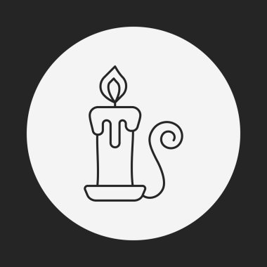 Cadılar Bayramı mum satırı simgesi