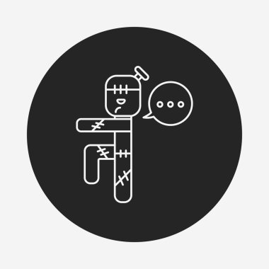 Halloween canavar satırı simgesi