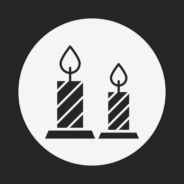 Halloween candle icon — Stock Vector