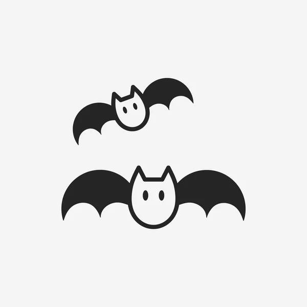 Halloween bat ikona — Stockový vektor