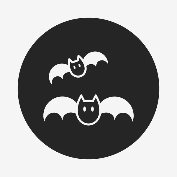 Halloween vleermuis pictogram — Stockvector