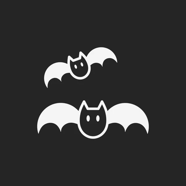 Halloween bat ikona — Stockový vektor