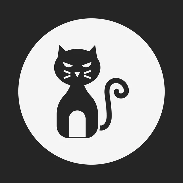 Halloween kočka ikona — Stockový vektor