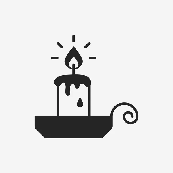 Halloween svíčka ikona — Stockový vektor