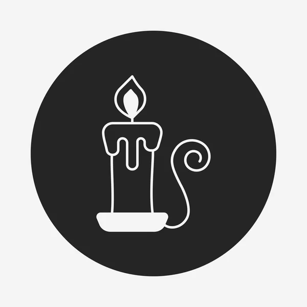 Icona della candela di Halloween — Vettoriale Stock