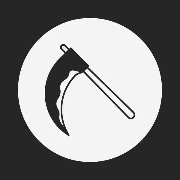 Halloween scythe pictogram — Stockvector