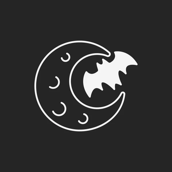 Icono de luna de Halloween — Vector de stock