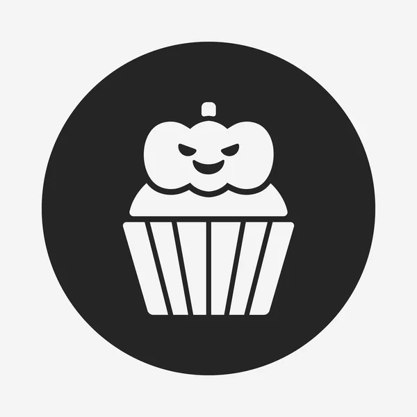 Halloween cupcake pictogram — Stockvector