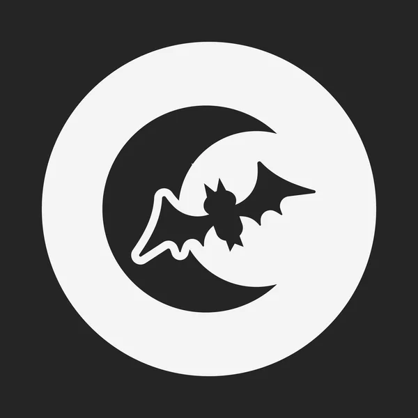 Halloween měsíc ikona — Stockový vektor