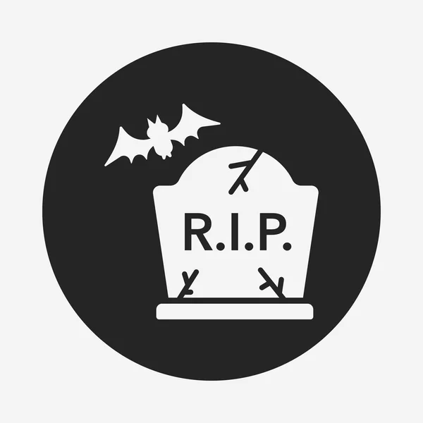 Halloween grave icon — Stock Vector