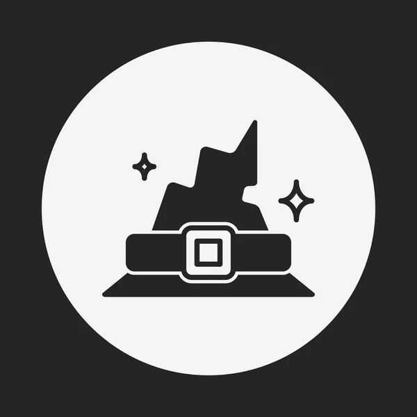 Halloween bruja sombrero icono — Vector de stock