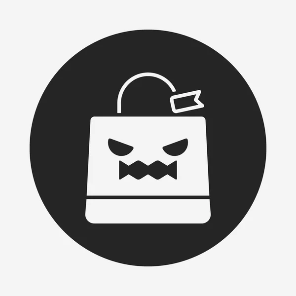 Halloween shopping bag icon — Stock Vector