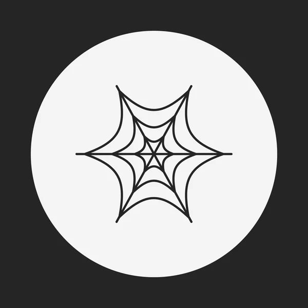 Halloween aranha linha ícone — Vetor de Stock