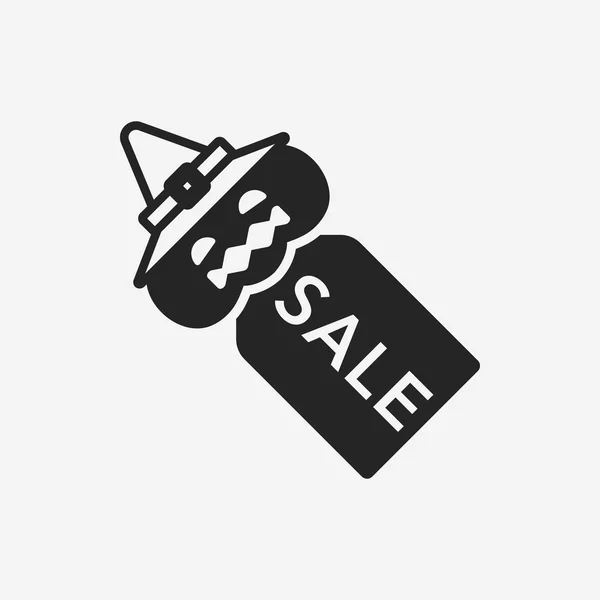 Halloween sale tag icon — Stock Vector