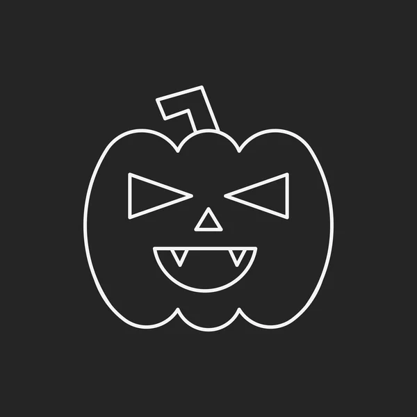 Halloween pumpkin line icon — Stock Vector