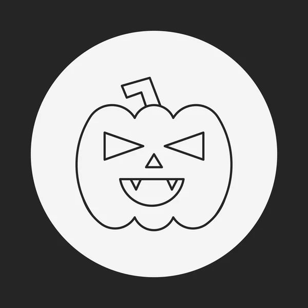 Halloween pumpkin line icon — Stock Vector