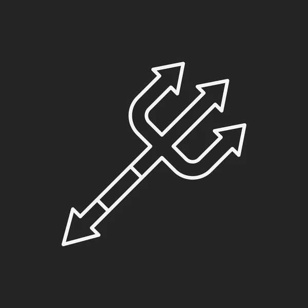 Halloween scythe line icon — Stock Vector