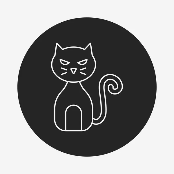 Ikone der halloween cat line — Stockvektor