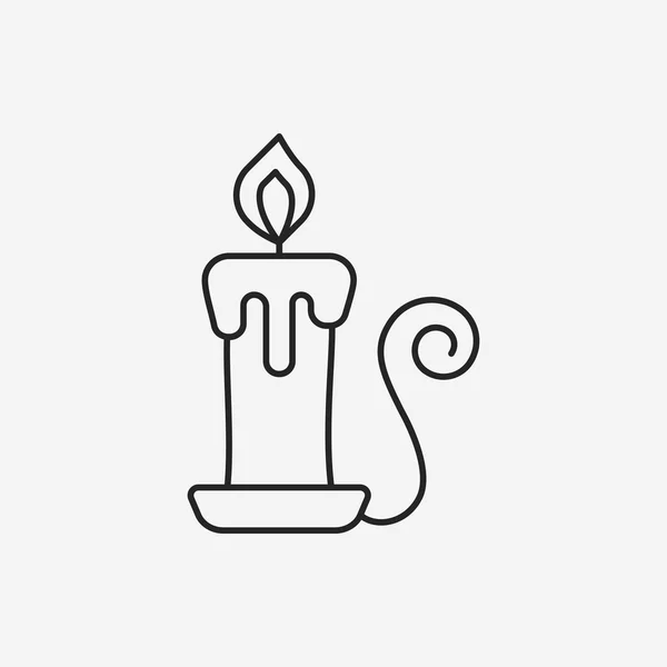Значок лінії свічки Хеллоуїна — стоковий вектор