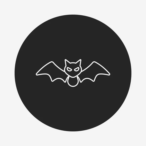 Halloween denevér sor ikon — Stock Vector
