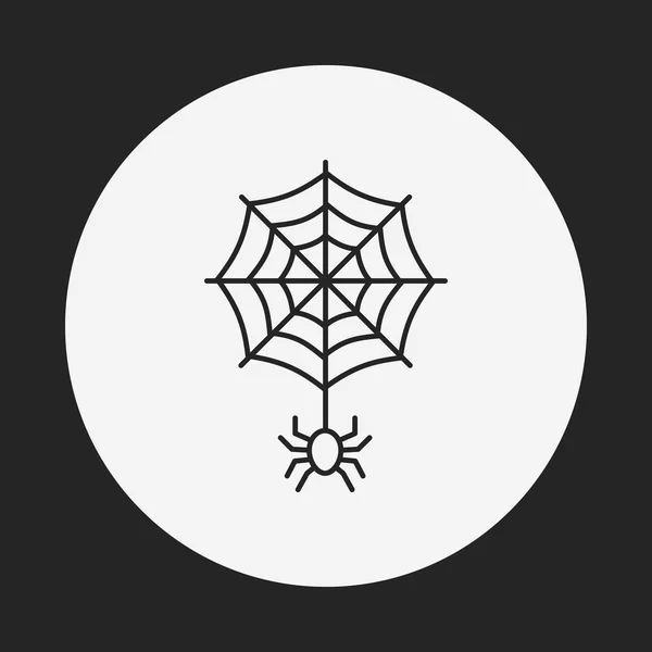 할로윈 거미 라인 아이콘 — 스톡 벡터