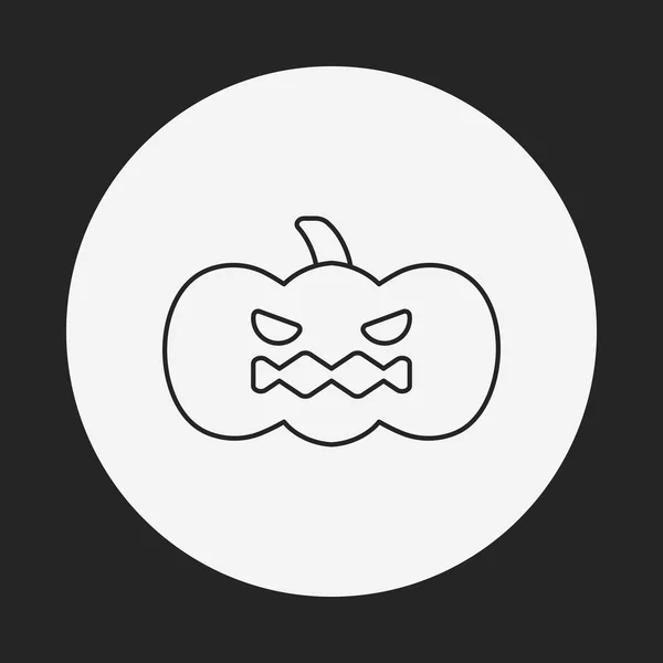Halloween dynia linia ikona — Wektor stockowy
