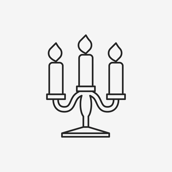 Ikona čáry svíčky Halloween — Stockový vektor