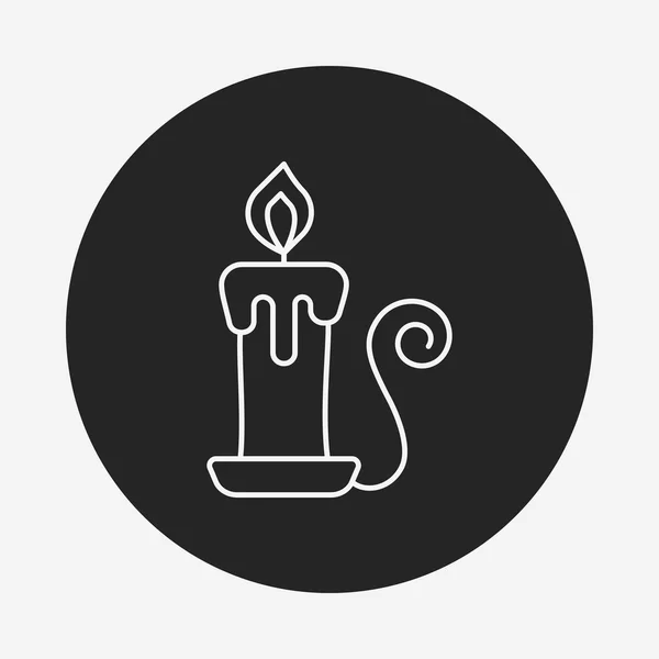 Icona linea di candela di Halloween — Vettoriale Stock
